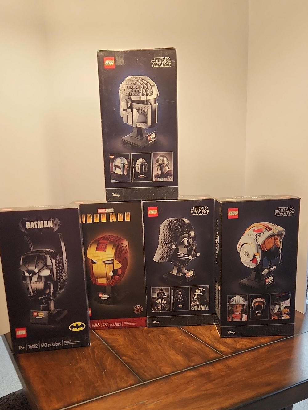 LEGO Helmet Lot (5 Sets) – Star Wars, Iron Man & Batman (New / Sealed